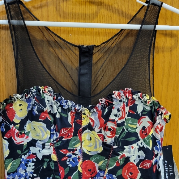 NWT JILL STUART Floral Mesh Dress - Picture 4 of 14
